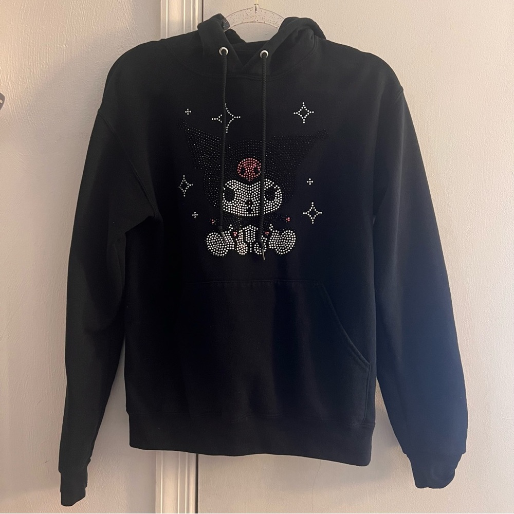 Kuromi rhinestone hoodie 🤍